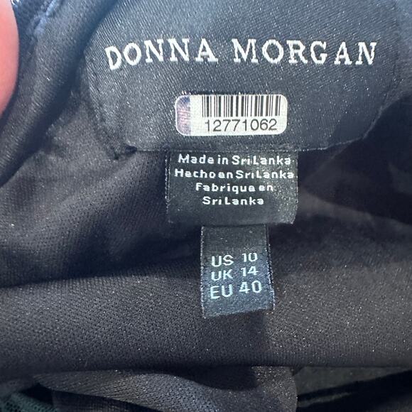 Donna Morgan Green Mesh Maxi Dress SIZE 10 Resort Abstract Bodycon Designer $138 - Picture 6 of 8